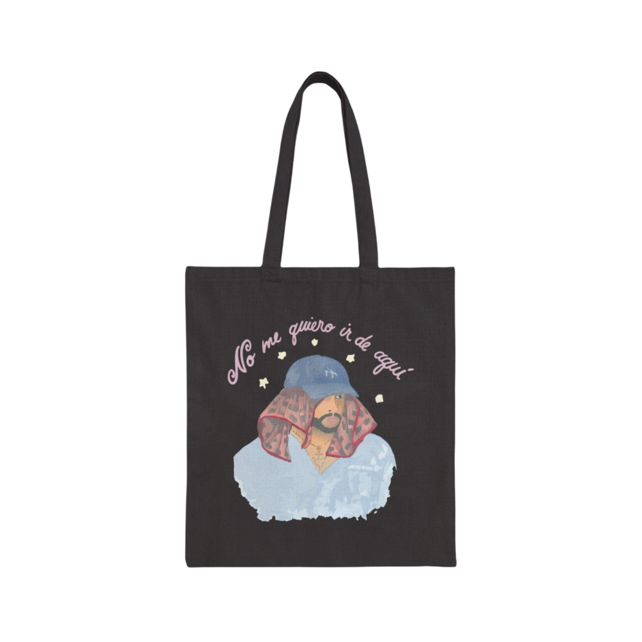 Bad Bunny Bad Bunny  No Me Quiero Ir Tote Bag  Bad Bunny Merch | DTMF Merch