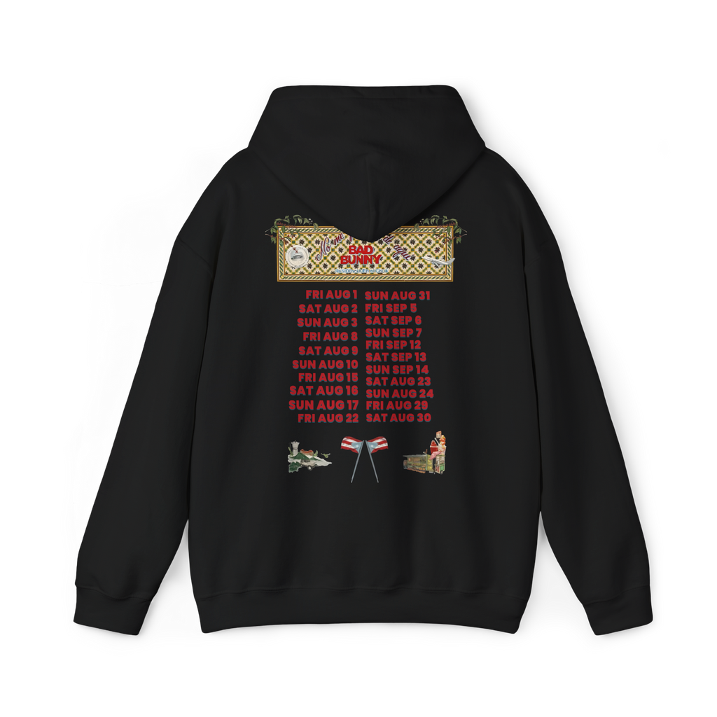 Bad Bunny Concho Tour Dates Hoodie Bad Bunny Merch | DTMF Merch