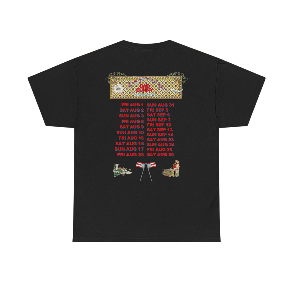 Bad Bunny DTMF Black Concho Tour Dates T-Shirt  Bad Bunny Merch | DTMF Merch