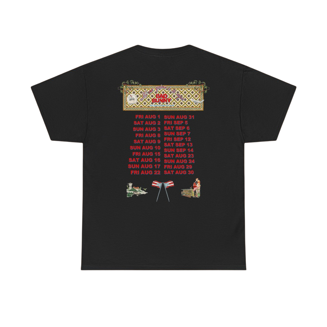 Bad Bunny DTMF Black Concho Tour Dates T-Shirt  Bad Bunny Merch | DTMF Merch