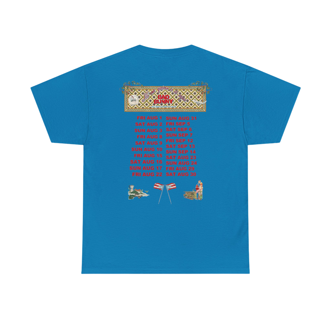 Bad Bunny Blue Concho Tour Dates T-Shirt Bad Bunny Merch | DTMF Merch