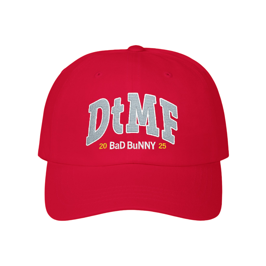 Bad Bunny Embroidered Red Cap | Bad Bunny Merch | DTMF Merch