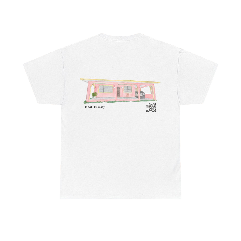 Bad Bunny La Casita White Tee Bad Bunny Merch | DTMF Merch