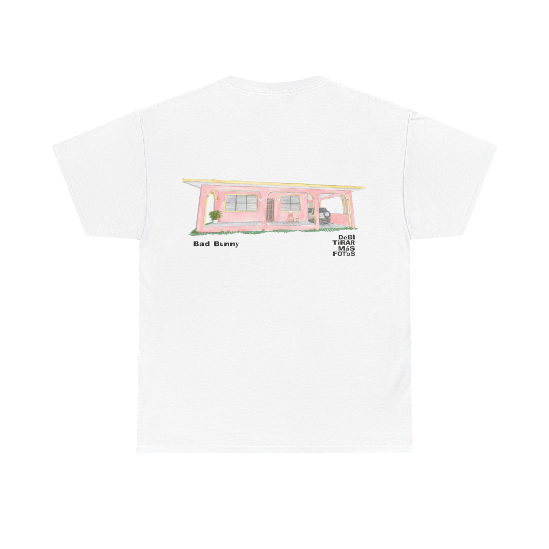 Bad Bunny La Casita White Tee Bad Bunny Merch | DTMF Merch