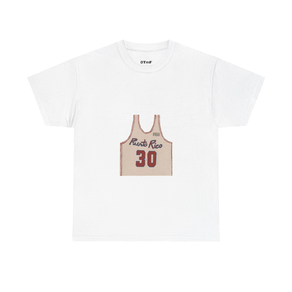 Bad Bunny Puerto Rico Jersey White Tee Bad Bunny Merch | DTMF Merch