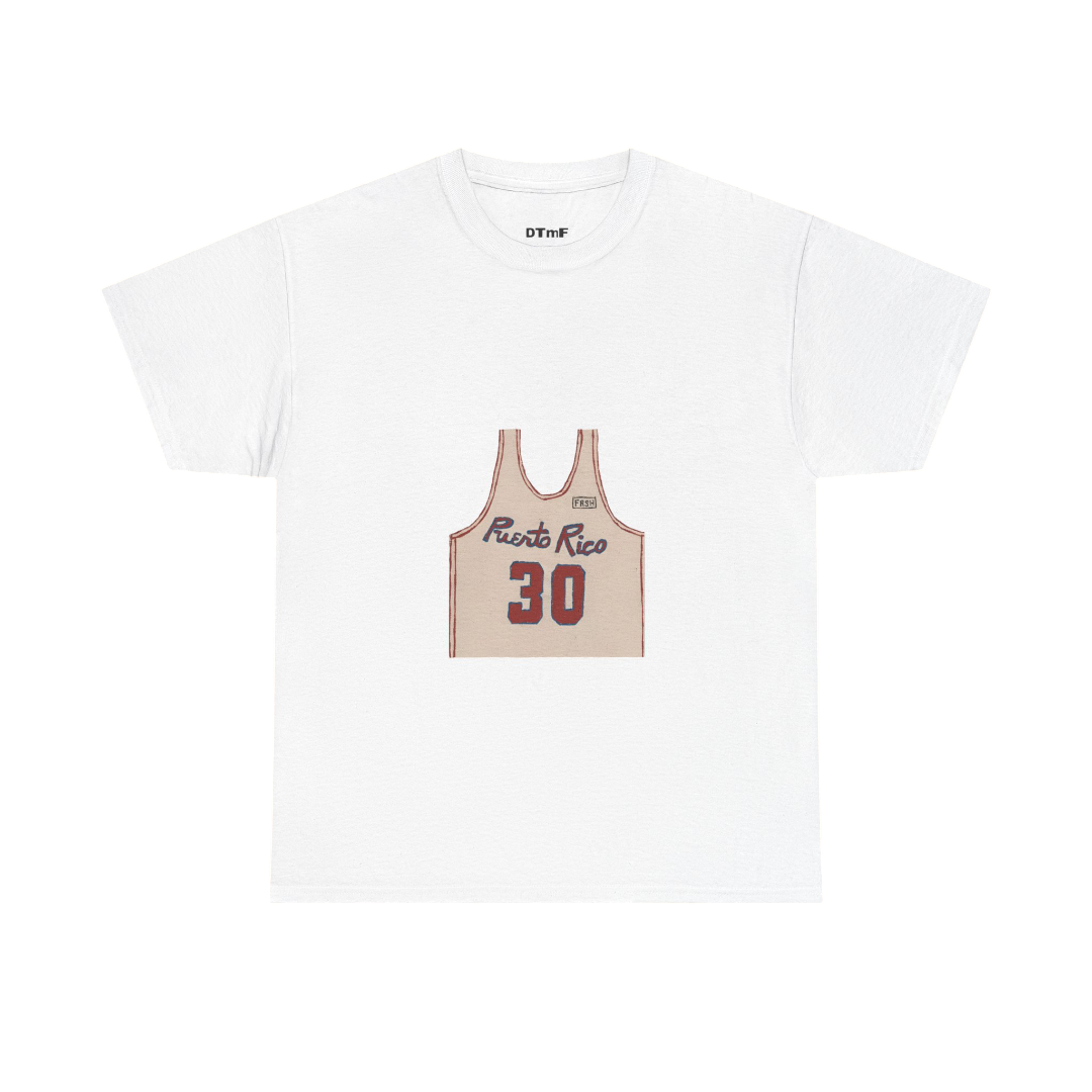 Bad Bunny Puerto Rico Jersey White Tee Bad Bunny Merch | DTMF Merch