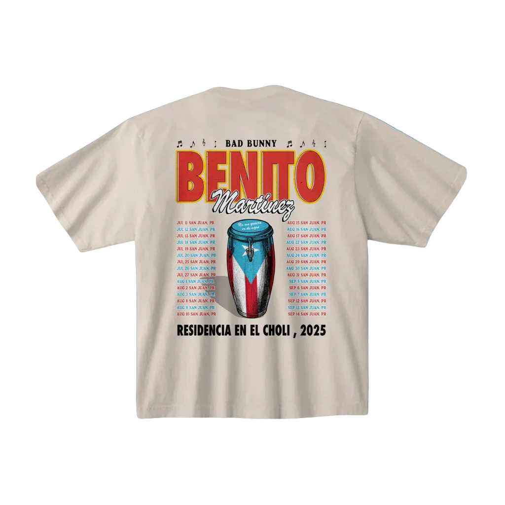 Bad Bunny Residencia Salsa Off White T-Shirt Bad Bunny Merch | DTMF Merch