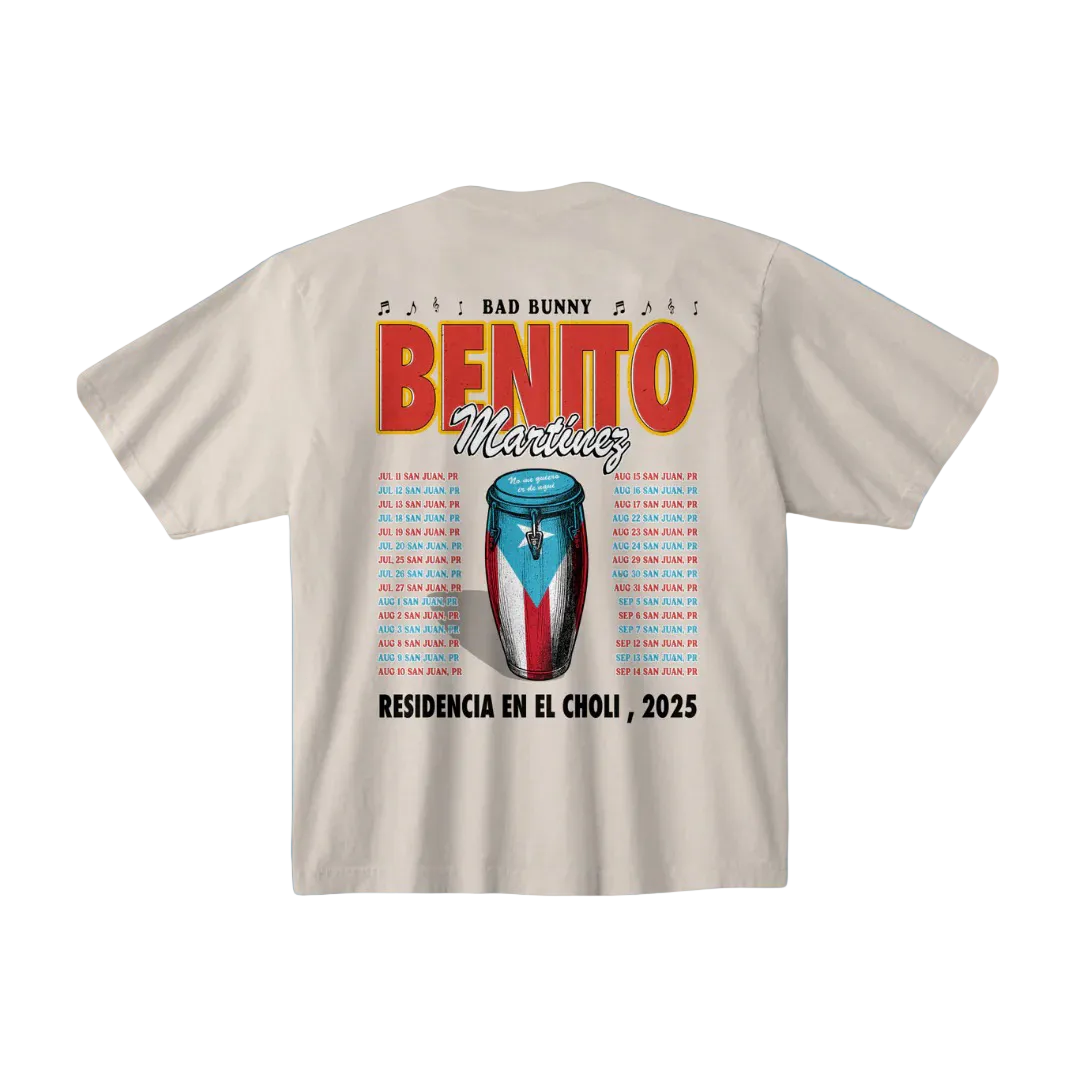 Bad Bunny Residencia Salsa Off White T-Shirt Bad Bunny Merch | DTMF Merch