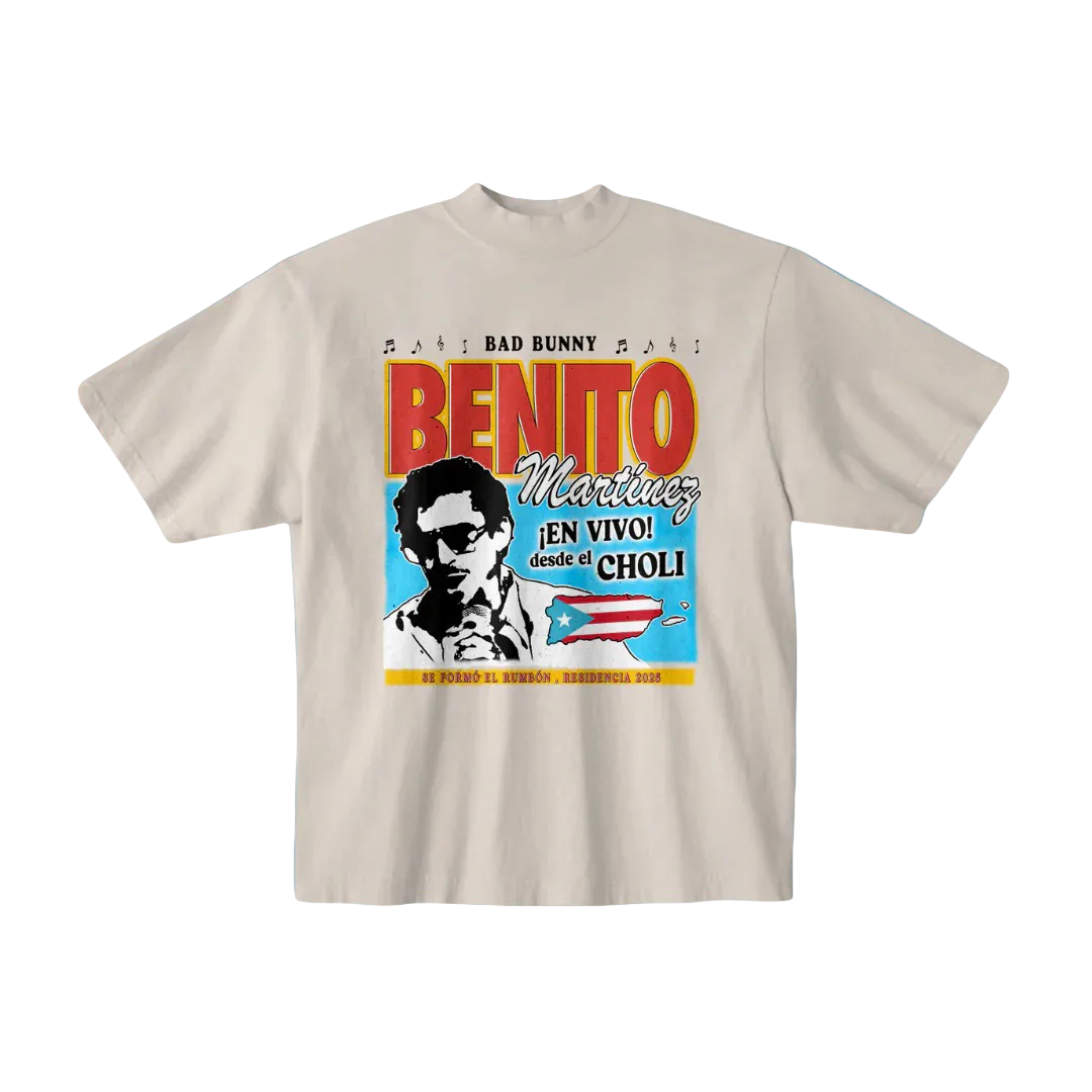 Bad Bunny Residencia Salsa Off White T-Shirt Bad Bunny Merch | DTMF Merch