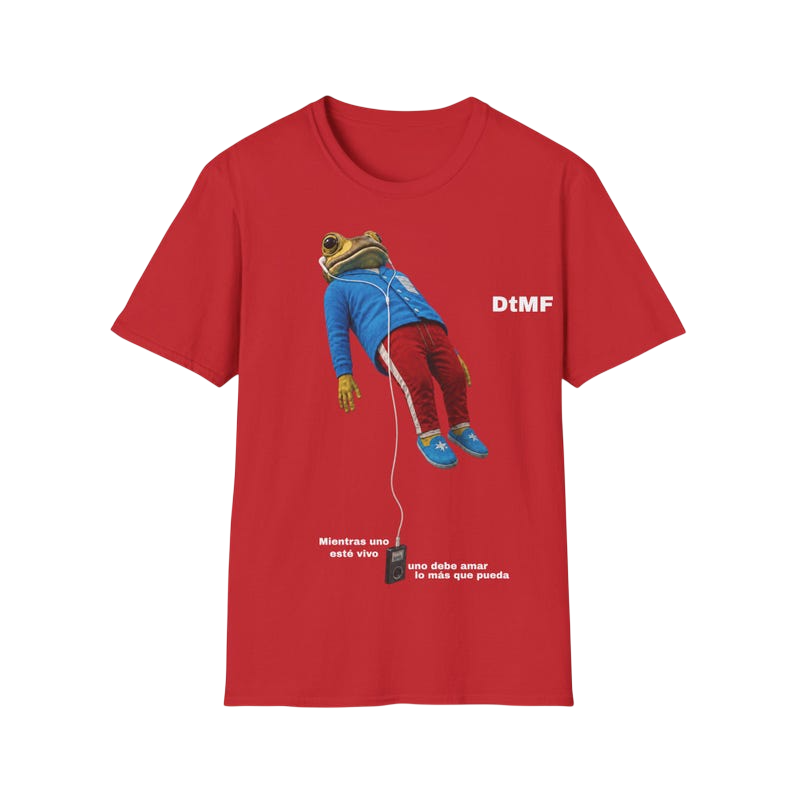 Bad Bunny Frog DTMF "Mientras uno está vivo uno debe amar los más que peda" T-Shirt | Bad Bunny Merch | DTMF Merch